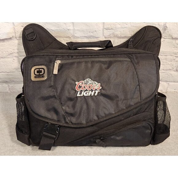 OGIO Coors Light Messenger Bag Black Padded Laptop - Picture 3 of 16